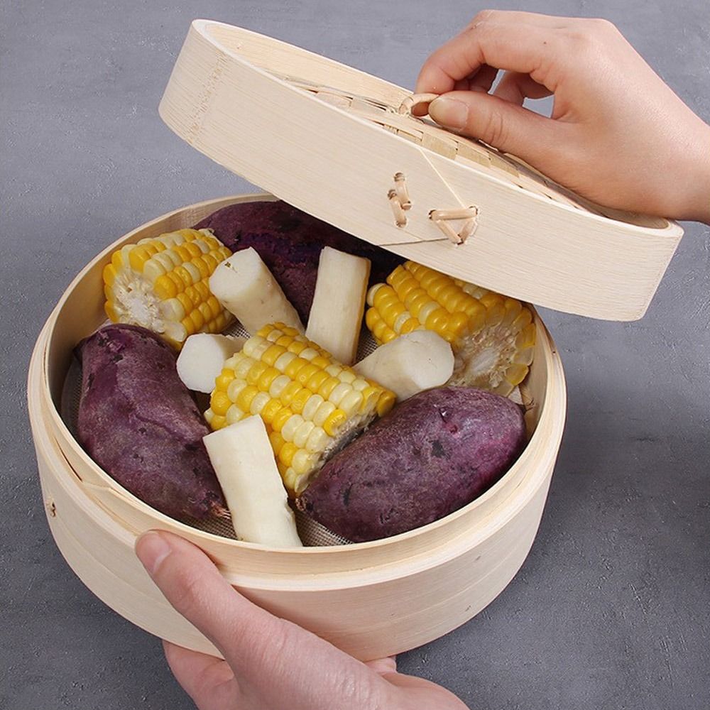 Bao Steamer Bamboo - Chinese Steamer Bamboo Steamer with Lid