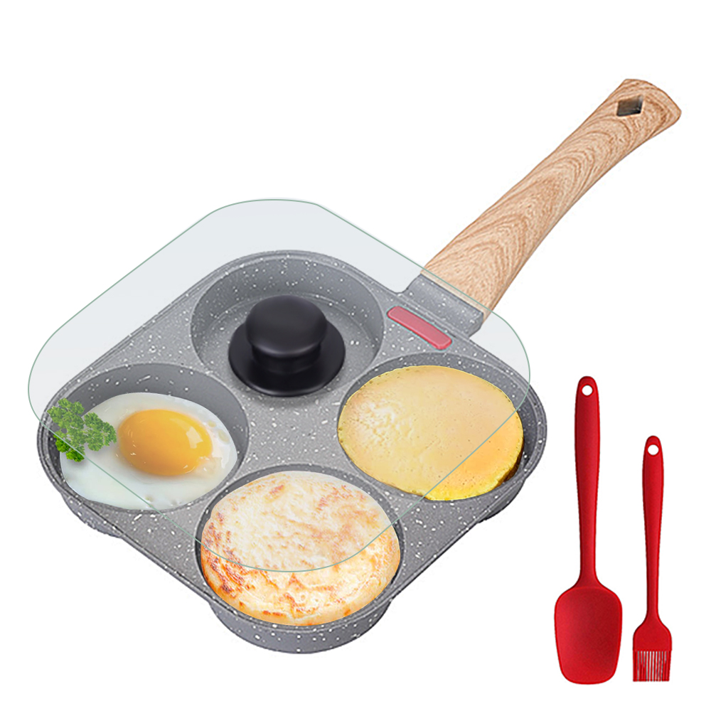 Non Stick 4-Cup Egg Frying Pan - Mini Pancake Griddle 评论和价格