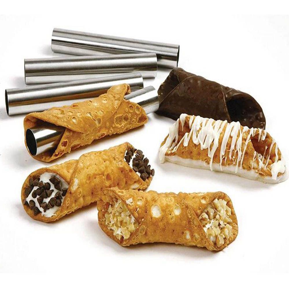 metal 6 pcs/set danish cannoli - Danish Pancake Pan 评论和价格